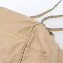 Chloe Etel Hand Bag Leather 2way Beige Gold Auth bs35549-10