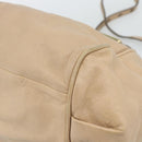 Chloe Etel Hand Bag Leather 2way Beige Gold Auth bs35549-16