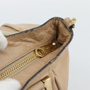 Chloe Etel Hand Bag Leather 2way Beige Gold Auth bs35549-18
