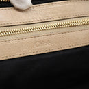 Chloe Etel Hand Bag Leather 2way Beige Gold Auth bs35549-19