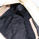 Chloe Etel Hand Bag Leather 2way Beige Gold Auth bs35549-21