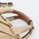 Chloe Etel Hand Bag Leather 2way Beige Gold Auth bs35549-8
