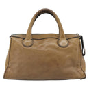 Chloe Hand Bag Leather Brown Silver Auth bs35550-3