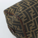 FENDI Zucca Canvas Clutch Bag Black Brown Auth bs35551-16