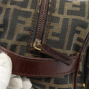 FENDI Zucca Canvas Clutch Bag Black Brown Auth bs35551-10