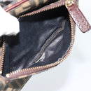 FENDI Zucca Canvas Clutch Bag Black Brown Auth bs35551-12