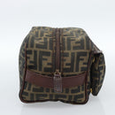 FENDI Zucca Canvas Clutch Bag Black Brown Auth bs35551-3
