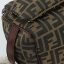 FENDI Zucca Canvas Clutch Bag Black Brown Auth bs35551-14
