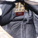 FENDI Zucca Canvas Shoulder Bag Black Brown Auth bs35552-19