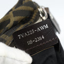FENDI Zucca Canvas Shoulder Bag Black Brown Auth bs35552-12