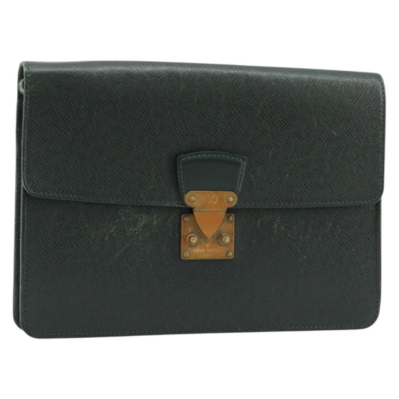 LOUIS VUITTON Taiga Pochette Kourad Clutch Bag Epicea M30194 LV Auth bs35554