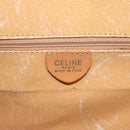 CELINE Macadam Canvas Shoulder Bag PVC Leather Brown Gold Auth bs35555-18
