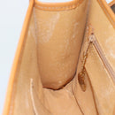 CELINE Macadam Canvas Shoulder Bag PVC Leather Brown Gold Auth bs35555-20