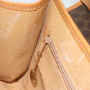 CELINE Macadam Canvas Shoulder Bag PVC Leather Brown Gold Auth bs35555-21