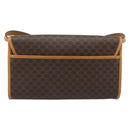 CELINE Macadam Canvas Shoulder Bag PVC Leather Brown Gold Auth bs35555-2