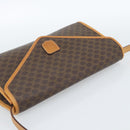 CELINE Macadam Canvas Shoulder Bag PVC Leather Brown Gold Auth bs35555-6