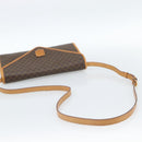 CELINE Macadam Canvas Shoulder Bag PVC Leather Brown Gold Auth bs35555-7