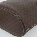 CELINE Macadam Canvas Tote Bag PVC Leather Brown Gold Auth bs35562-10