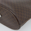 CELINE Macadam Canvas Tote Bag PVC Leather Brown Gold Auth bs35562-12