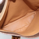 CELINE Macadam Canvas Tote Bag PVC Leather Brown Gold Auth bs35562-16
