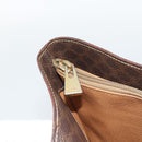CELINE Macadam Canvas Tote Bag PVC Leather Brown Gold Auth bs35562-19
