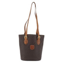 CELINE Macadam Canvas Tote Bag PVC Leather Brown Gold Auth bs35562-2