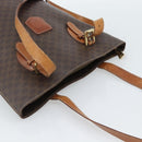 CELINE Macadam Canvas Tote Bag PVC Leather Brown Gold Auth bs35562-6