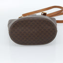 CELINE Macadam Canvas Tote Bag PVC Leather Brown Gold Auth bs35562-9