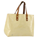LOUIS VUITTON Monogram Vernis Reade PM Hand Bag Perle M91336 LV Auth bs35563-1