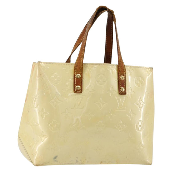 LOUIS VUITTON Monogram Vernis Reade PM Hand Bag Perle M91336 LV Auth bs35563