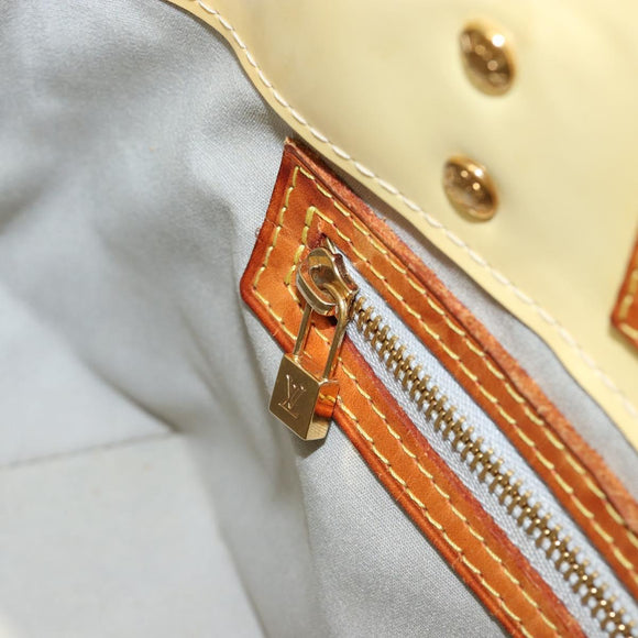 LOUIS VUITTON Monogram Vernis Reade PM Hand Bag Perle M91336 LV Auth bs35563