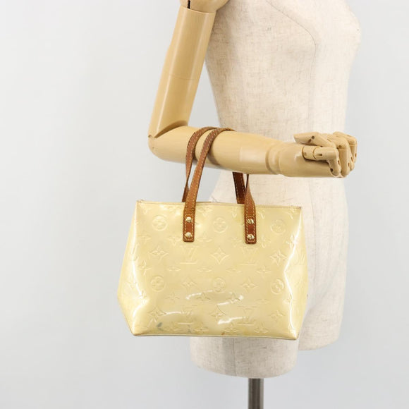 LOUIS VUITTON Monogram Vernis Reade PM Hand Bag Perle M91336 LV Auth bs35563