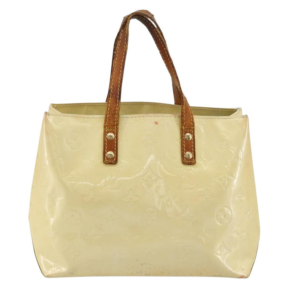 LOUIS VUITTON Monogram Vernis Reade PM Hand Bag Perle M91336 LV Auth bs35563