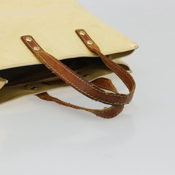 LOUIS VUITTON Monogram Vernis Reade PM Hand Bag Perle M91336 LV Auth bs35563
