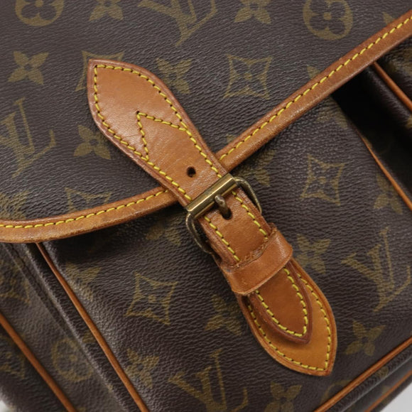 LOUIS VUITTON Monogram Gibeciere MM Shoulder Bag M42247 LV Auth bs35565