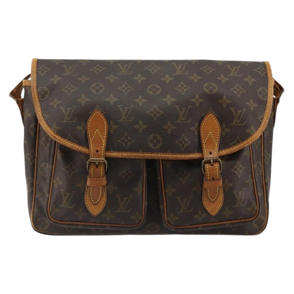 LOUIS VUITTON Monogram Gibeciere MM Shoulder Bag M42247 LV Auth bs35565
