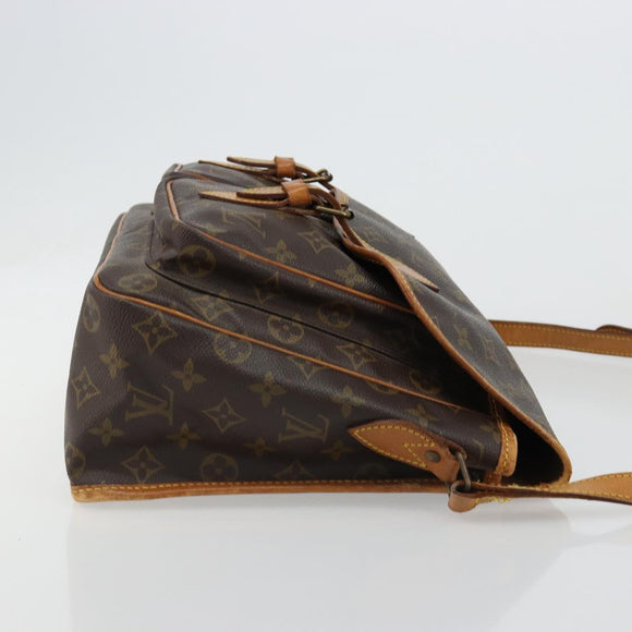 LOUIS VUITTON Monogram Gibeciere MM Shoulder Bag M42247 LV Auth bs35565
