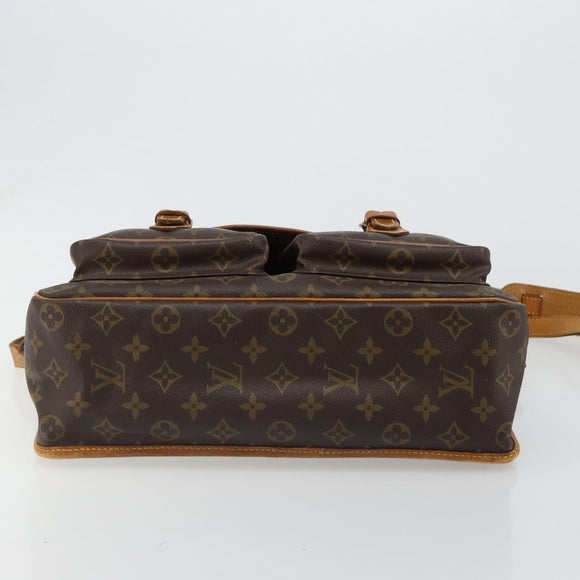 LOUIS VUITTON Monogram Gibeciere MM Shoulder Bag M42247 LV Auth bs35565