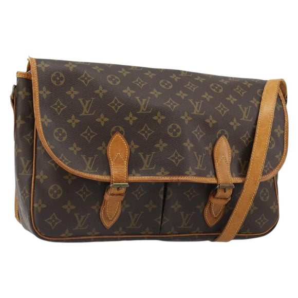 LOUIS VUITTON Monogram Gibeciere GM Shoulder Bag M42246 LV Auth bs35566