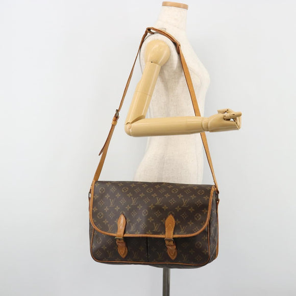LOUIS VUITTON Monogram Gibeciere GM Shoulder Bag M42246 LV Auth bs35566