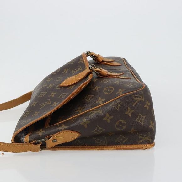 LOUIS VUITTON Monogram Gibeciere GM Shoulder Bag M42246 LV Auth bs35566