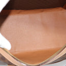 CELINE Macadam Canvas Hand Bag PVC Leather Brown Gold Auth bs35569A-10