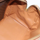 CELINE Macadam Canvas Hand Bag PVC Leather Brown Gold Auth bs35569A-18