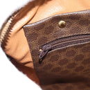 CELINE Macadam Canvas Hand Bag PVC Leather Brown Gold Auth bs35569A-20