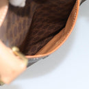 CELINE Macadam Canvas Hand Bag PVC Leather Brown Gold Auth bs35569A-21