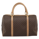 CELINE Macadam Canvas Hand Bag PVC Leather Brown Gold Auth bs35569A-2