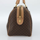 CELINE Macadam Canvas Hand Bag PVC Leather Brown Gold Auth bs35569A-3