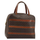 CELINE Macadam Canvas Hand Bag PVC Leather Brown Gold Auth bs35570-1