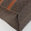 CELINE Macadam Canvas Hand Bag PVC Leather Brown Gold Auth bs35570-11