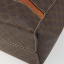 CELINE Macadam Canvas Hand Bag PVC Leather Brown Gold Auth bs35570-12